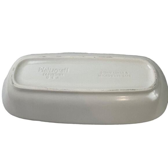 Pfaltzgraff Dishwasher Microwave Save Cream Stonewear Serving Dish Oval Bowl - Picture 15 of 16